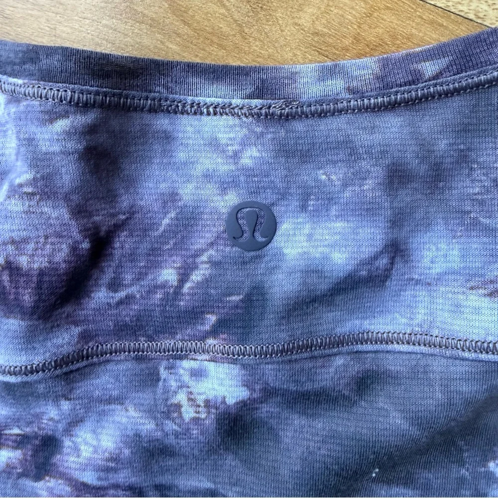 Lululemon To The Point Long Sleeve Mist Diamond Dye Glacier Grey Moonwalk Size 8
